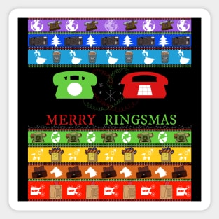 dialtown ugly xmas sweater Sticker